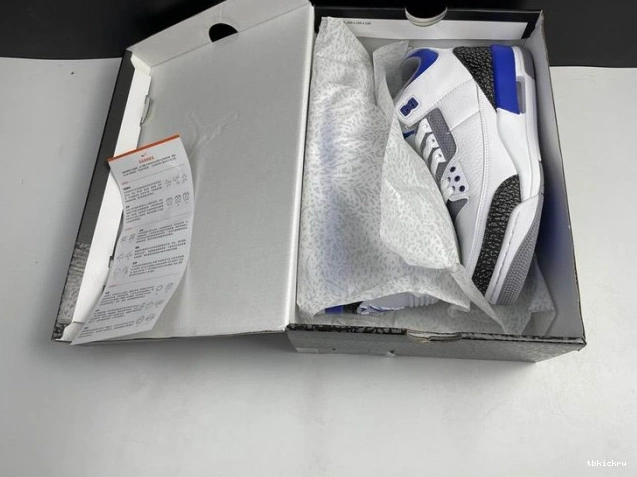 Reps TBK Blue Air Racer Jordan 3 CT8532-145 0813